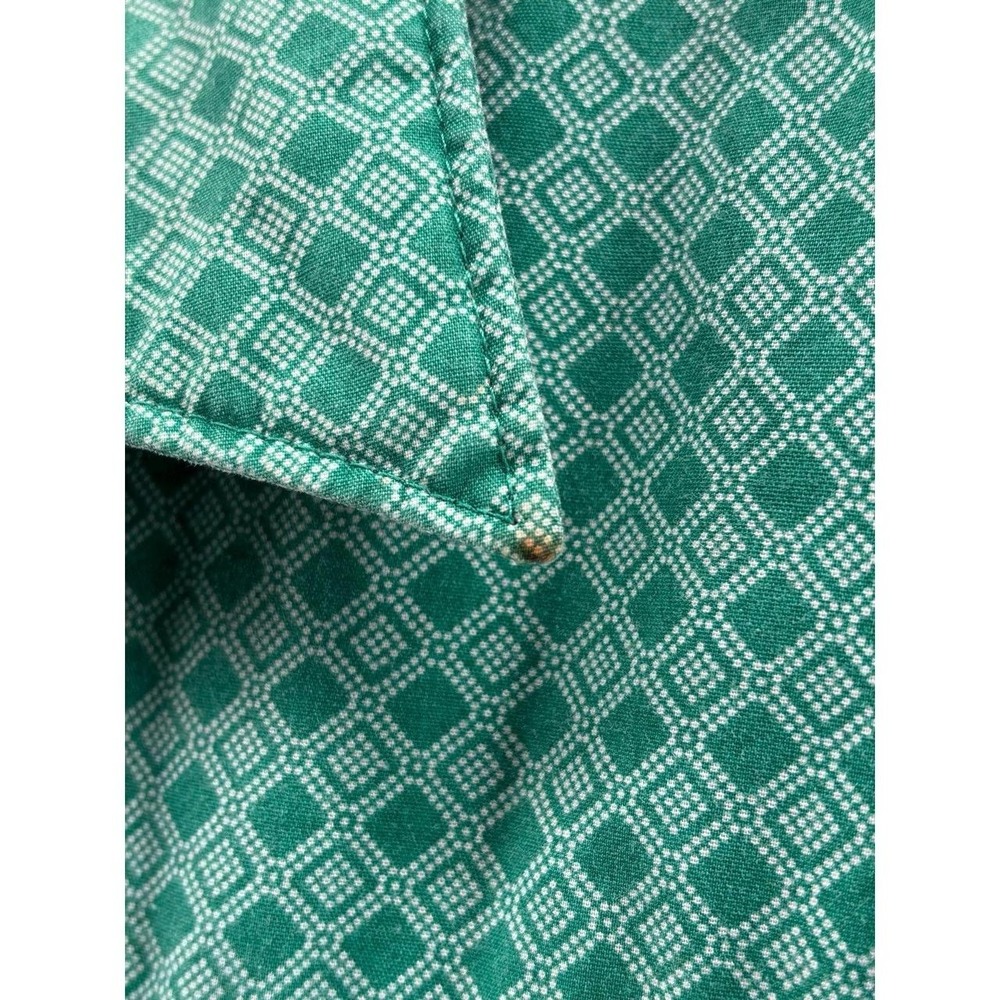 Wrangler Wrancher, Green Diamonds, Pearl Snaps SS Button Down, Sz 3XL S231 - Picture 2 of 8